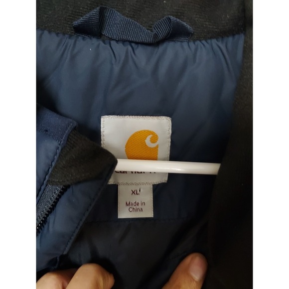 Carhartt Jacket  Mens XL Puffer Vest Navy Full Zip Gilliam Quilted Work UNITED - Picture 3 of 12